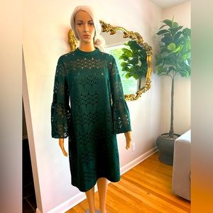 Trina Turk NWT SZ 12 emerald lace dress